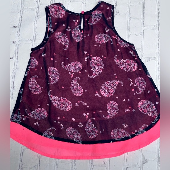 Japna Pink and Black Paisley Kids Blouse - Picture 3 of 3